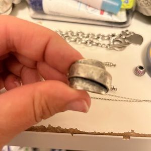 Brushed  Sterling Silver ring